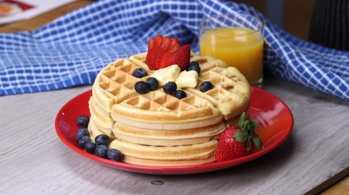 Proteinové wafle s vanilkovým tvarohovým krémem