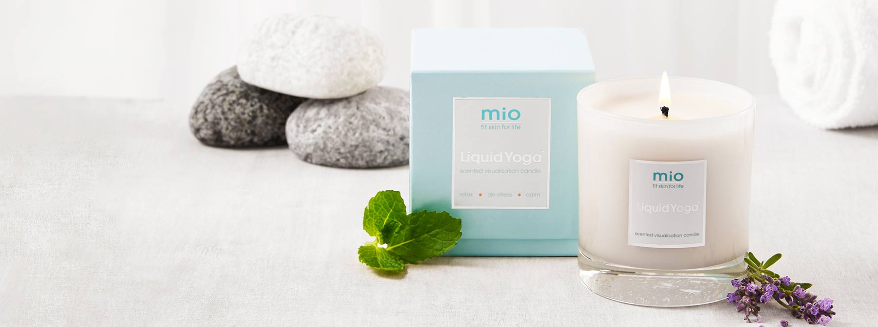 Relax And Destress With Our mio Liquid Yoga Candle